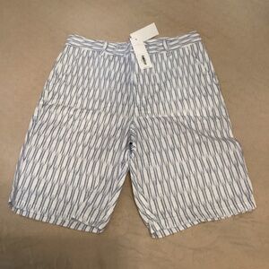 Janie and Jack new with tags boys size 16 cotton linen blue and white shorts